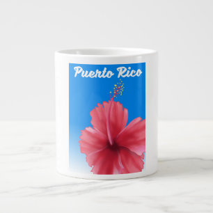 Puerto Rico Flor de maga travel poster Large Coffee Mug