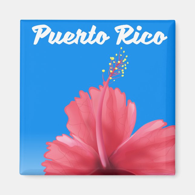 Puerto Rico Flor de maga travel poster Magnet (Front)