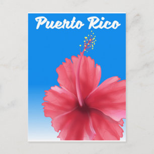 Puerto Rico Flor de maga travel poster Postcard