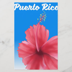 Puerto Rico Flor de maga travel poster Stationery