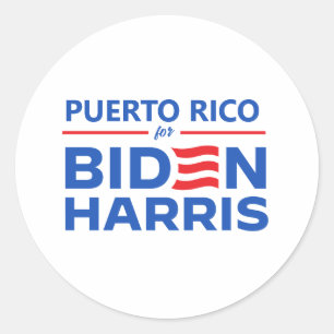 Puerto Rico for Biden Harris Classic Round Sticker
