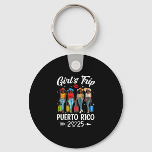 Puerto Rico Girls Trip 2025 Birthday Squad Women V Keychain
