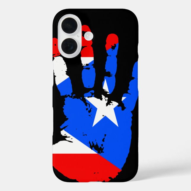 Puerto Rico Handprint Case-Mate iPhone Case (Back)