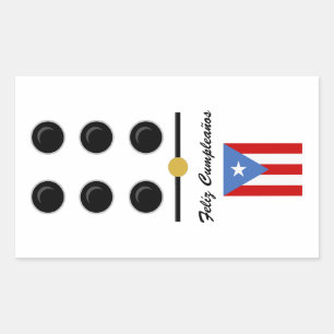 Puerto Rico Happy Birthday Domino Sticker