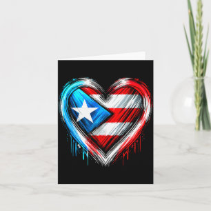Puerto Rico Heart Puerto Rican Flag  Card