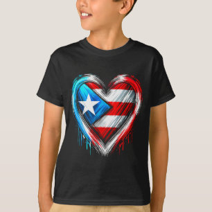 Puerto Rico Heart Puerto Rican Flag  T-Shirt