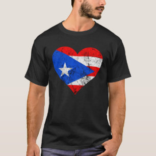 Puerto Rico Heart Puerto Ricaner Puertorro Flag Bo T-Shirt