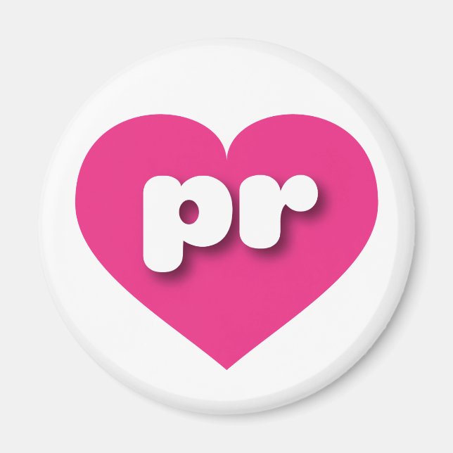 Puerto Rico hot pink heart - I love pr Magnet (Front)
