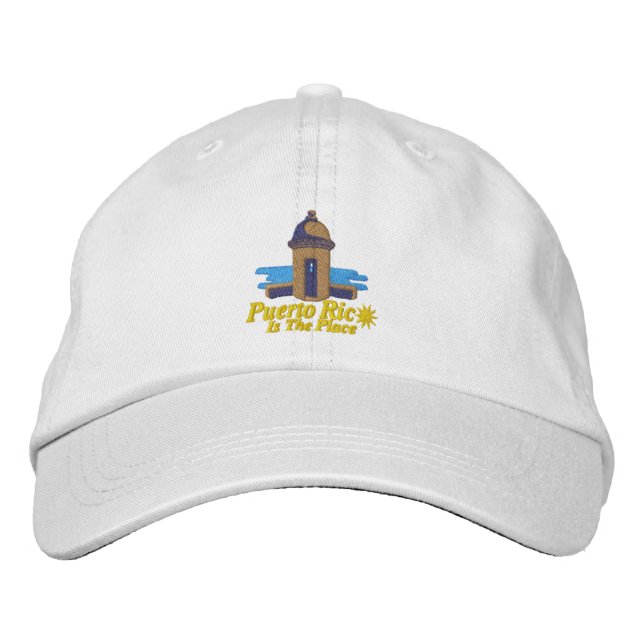Puerto Rico Is The Place Embroiderd Hat (Front)