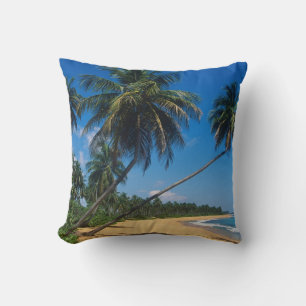 Puerto Rico, Isla Verde, palm trees Throw Pillow