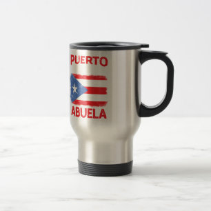 Puerto Rico Ladies Abuela Grandma Flag Mothers Day Travel Mug
