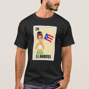 Puerto Rico Lottery  Mexican Bingo La Boricua T-Shirt
