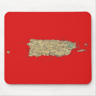 Puerto Rico Map Mousepad
