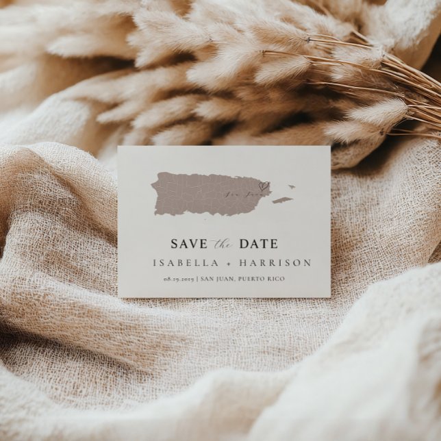 Puerto Rico Map Save the Date Template (Créateur téléchargé)