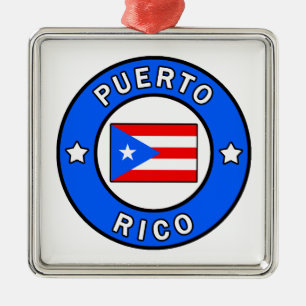 Puerto Rico Metal Ornament