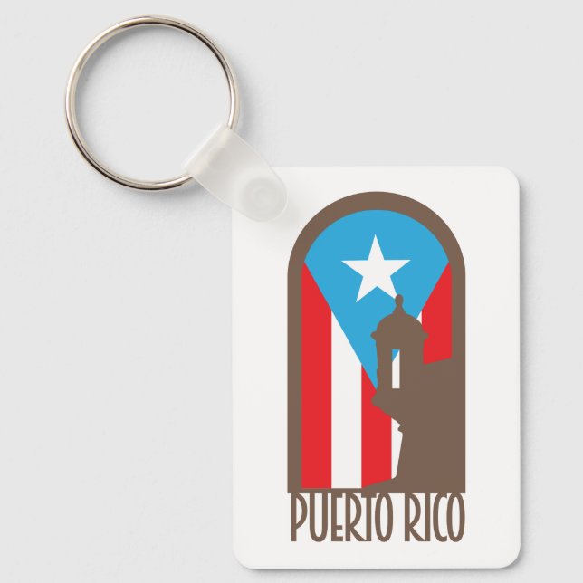 Puerto Rico Morro Garita Arc Keychain (Front)