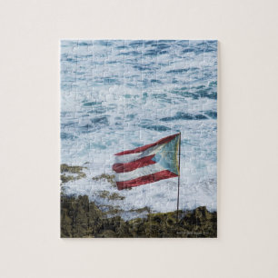 Puerto Rico, Old San Juan, flag of Puerto rice Jigsaw Puzzle
