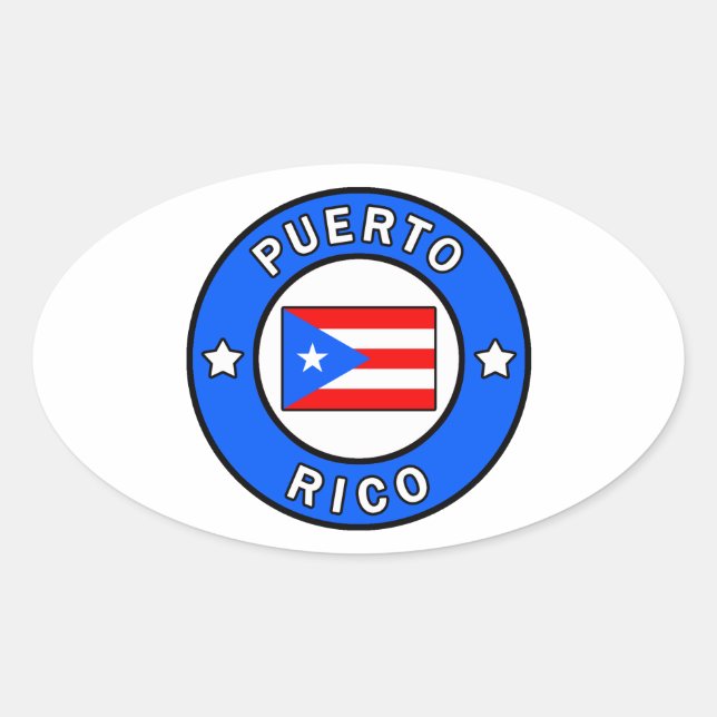 Puerto Rico Oval Sticker (Front)