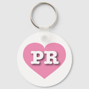 Puerto Rico Pink Heart - Big Love Keychain