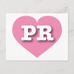 Puerto Rico Pink Heart - I love PR Postcard