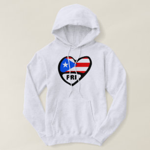 Puerto Rico PRI Heart Flag Hoodie