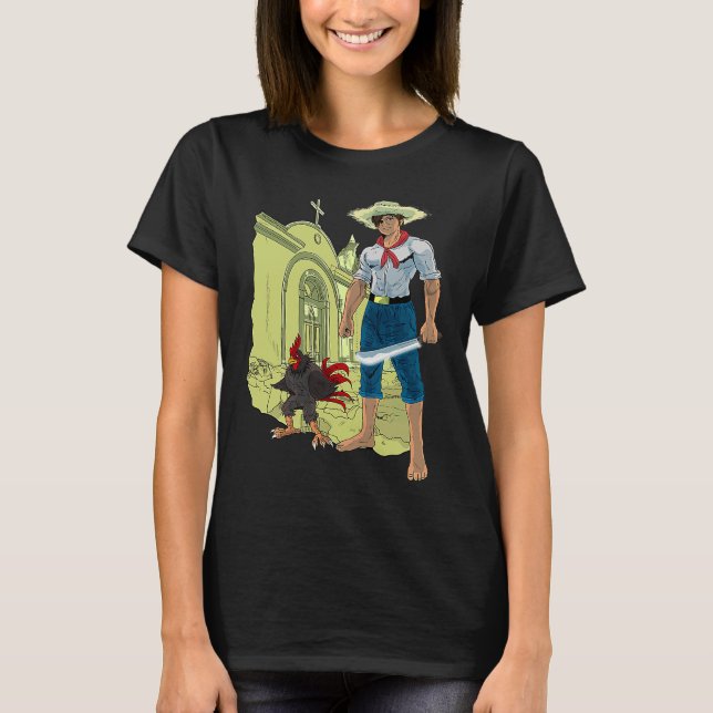 Puerto Rico Pride Jibaro Soy Machete Pava Boricua T-Shirt (Front)