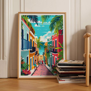 Puerto Rico Print Puerto Rico Illustration Puerto 