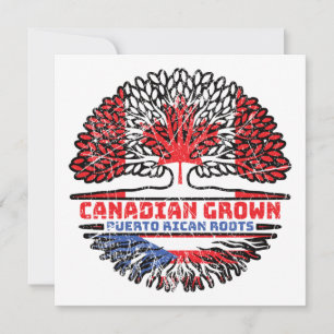 Puerto Rico Puerto Rican Canadian Canada Roots Card