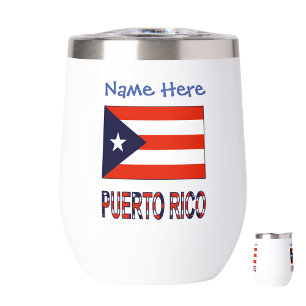 Puerto Rico Puerto Rican Flag Blue Personalization
