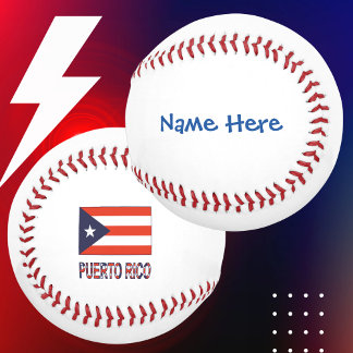 Puerto Rico Puerto Rican Flag Blue Personalization Baseball