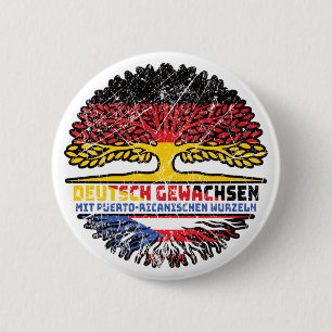 Puerto Rico Puerto Rican German Germany 2 Inch Round Button
