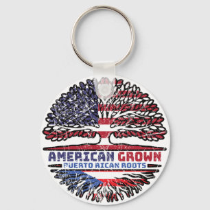 Puerto Rico Puerto Rican US American USA United Keychain