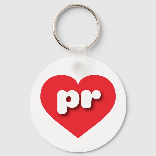 Puerto Rico red heart - I love pr Keychain (Front)
