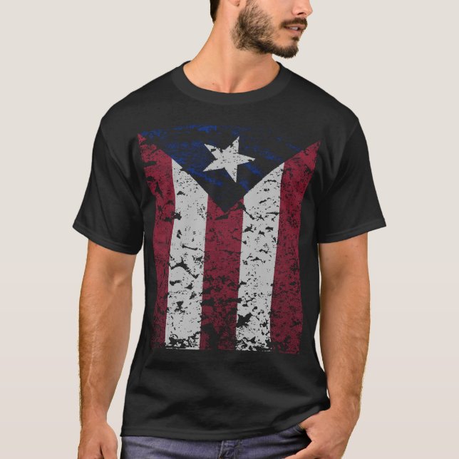 Puerto Rico Rican Beisbol Futbol Flag Oversized Di T-Shirt (Front)