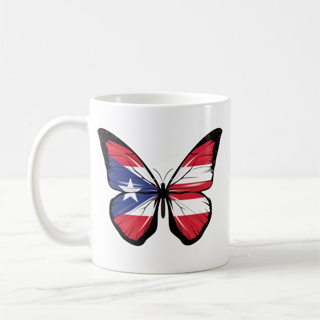 Puerto Rico ripped Flag Coffee Mug (Left)