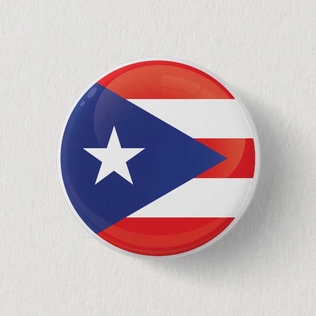 Puerto Rico  Round Icon Flag 1 Inch Round Button (Front)