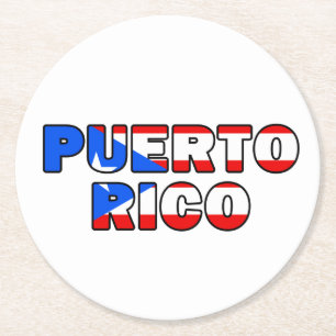 Puerto Rico Round Paper Coaster