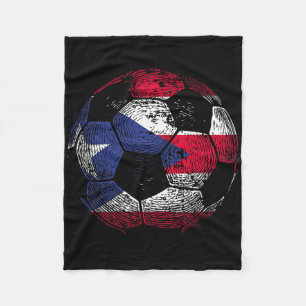 Puerto Rico Soccer Fleece Blanket