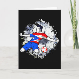 Puerto Rico Soccer Puerto Rican Flag Proud Footll Card