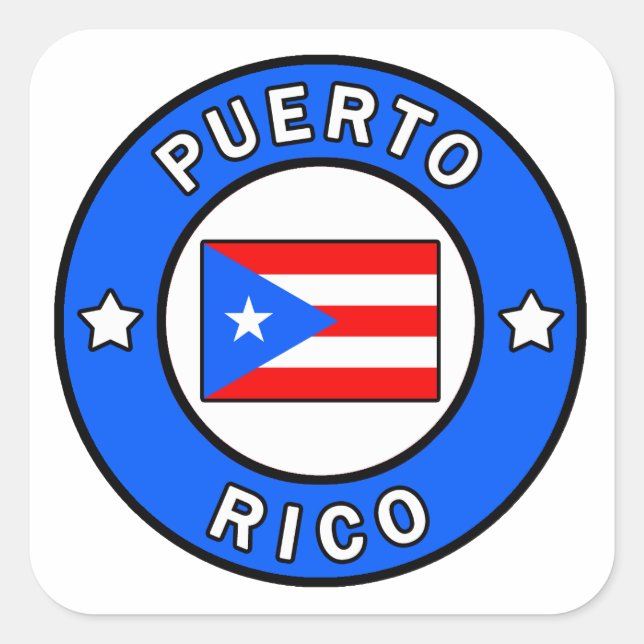 Puerto Rico Square Sticker (Front)