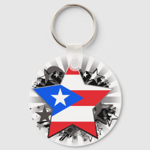 Puerto Rico Star Keychain