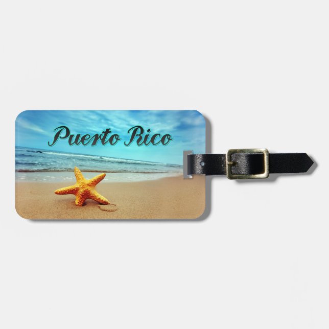 Puerto Rico starfish Luggage Tag (Front Horizontal)