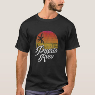 Puerto Rico Sunset Island Beach Summer Vacation Di T-Shirt