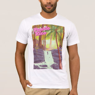 Puerto Rico Tropical Palm travel poster T-Shirt