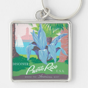 Puerto Rico Unedited Vintage Photos Old Aesthetic  Keychain