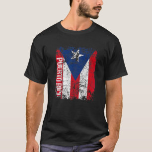 PUERTO RICO Vintage Flag White Red Blue PUERTO RIC T-Shirt