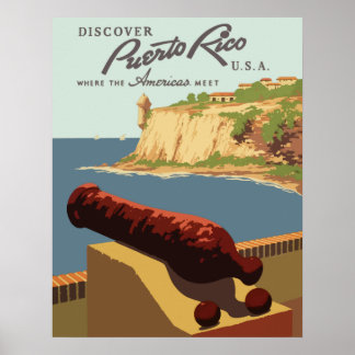 Puerto-Rico Vintage Travel Poster