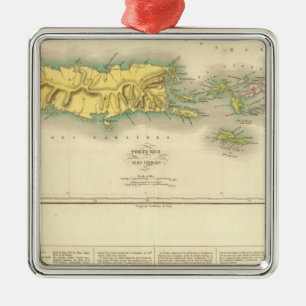 Puerto Rico, Virgin Islands Metal Ornament