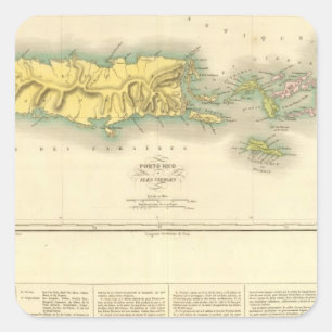 Puerto Rico, Virgin Islands Square Sticker