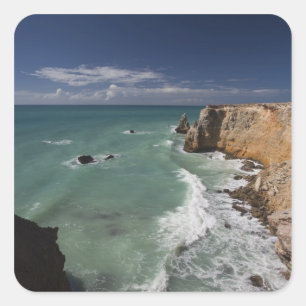 Puerto Rico, West Coast, Cabo Rojo, coastline 2 Square Sticker